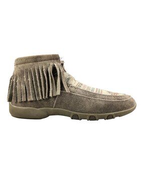 Roper Women's Size 6 Sante Fe Aztec Tan Brown Leather Driving Moc Shoes FAIR